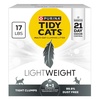 image:imagePurina Tidy Cats LightWeight4In1 Strength MultiCat Odor control Clumping 999 Percent Dust Free Cat Litter  17 lb Box17 Pound Pack of 1